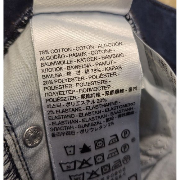 Women's Size 29 Levis Stretch Cut-off Short Skirt Frayed Hem 32x18.5" - Picture 7 of 10